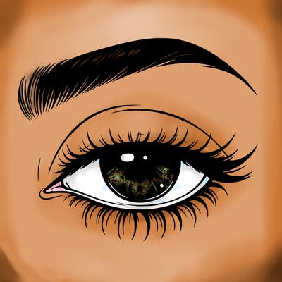 eye closed realistic