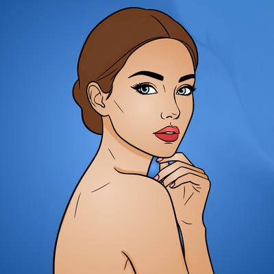 oustanding biologically perfect women posing  gorgeous  pose outlining face