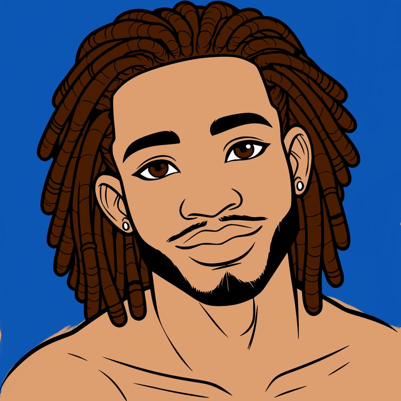 beautiful african american man with dreads