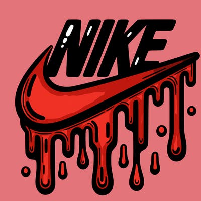 dripping nike logo