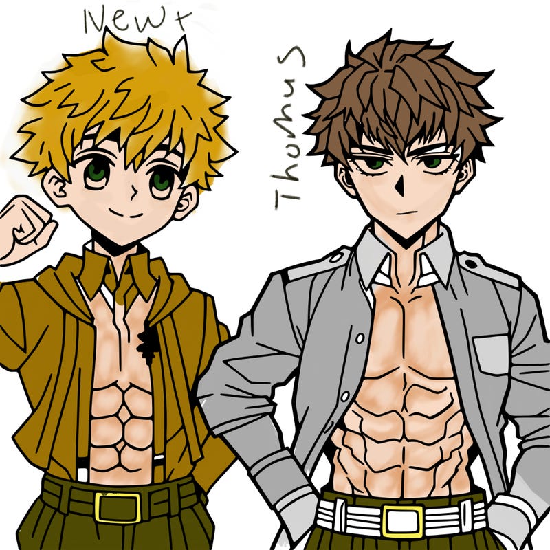 boy with abs anime