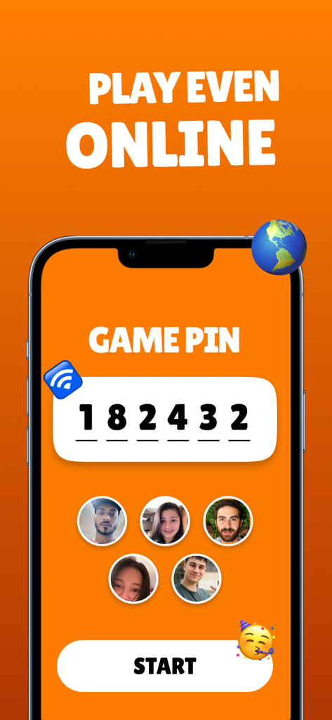Insight - Play With Friends - Insightアプリのオンラインゲームロビー画面。ゲームピンとプレイヤーアイコンが表示されます。