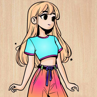 girl in a cute crop top