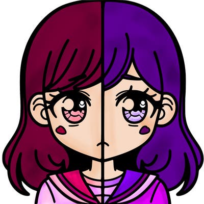a split of a girl