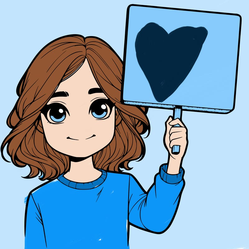 realistic girl holding up a sign