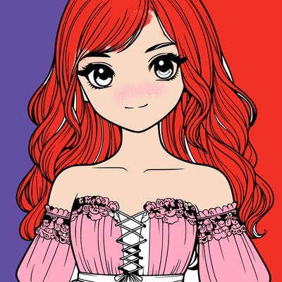 realistic girl wearing dress close up