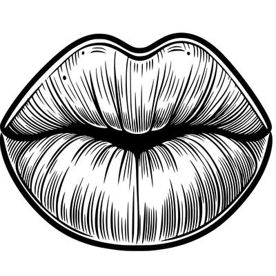 big beautiful realistic lips