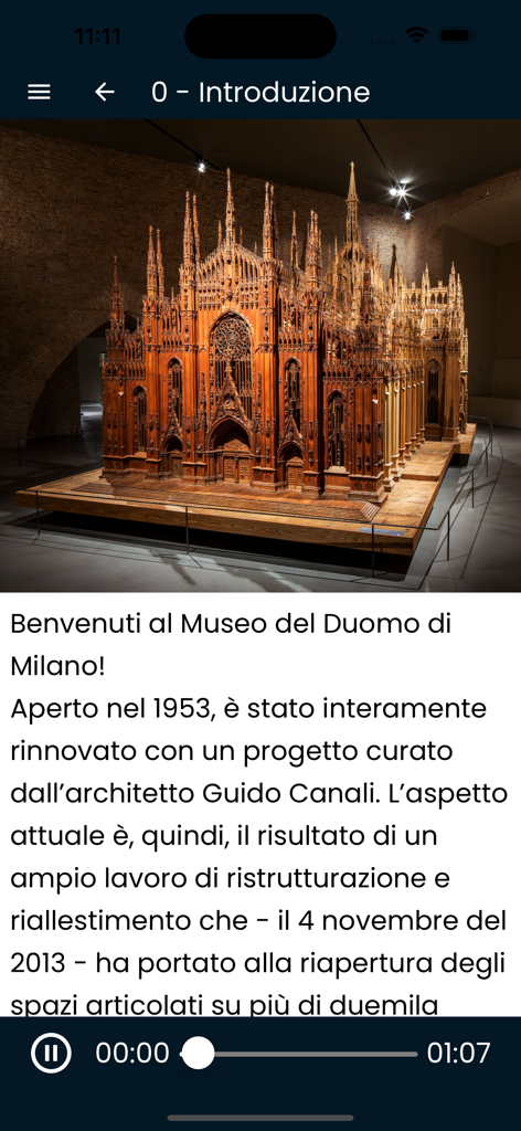 Duomo Milano - Detailed wooden architectural model of the Milan Cathedral displayed in the Duomo Museum audio guide