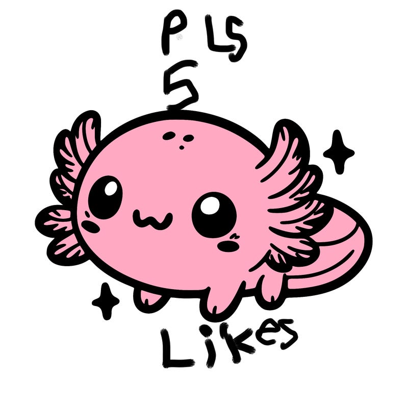 cute easy baby axolotl