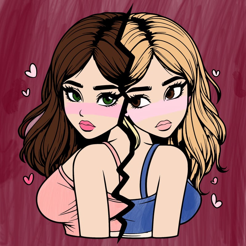 realistic girl split