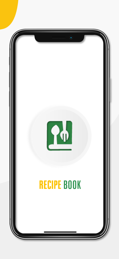 Easy Kitchen Recipes - Splash screen of the Easy Kitchen Recipes app showing the recipe book logo on a white background