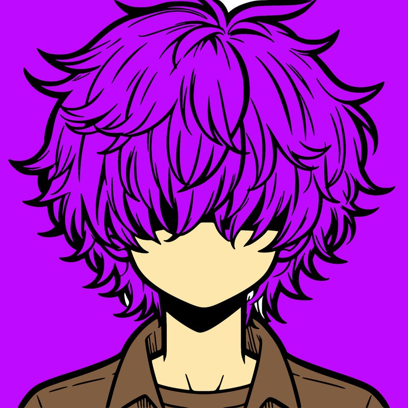 manga boy fluffy hair covering his eyes