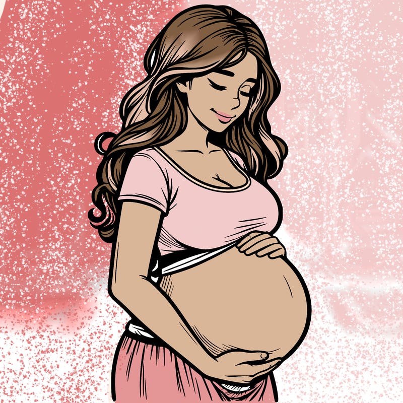 woman heavily pregnant realistic