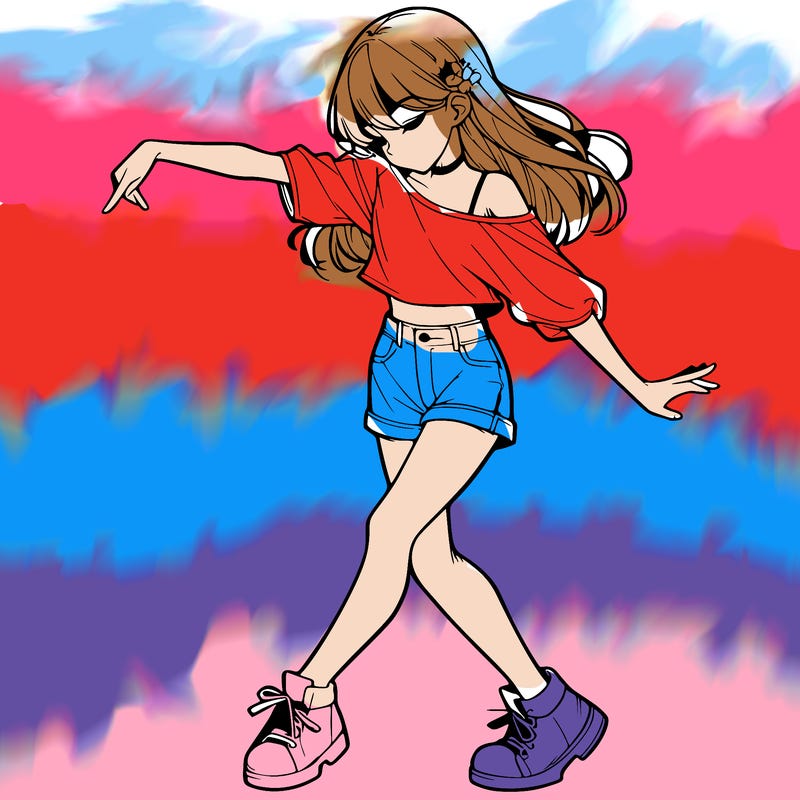 realistic girl danceing