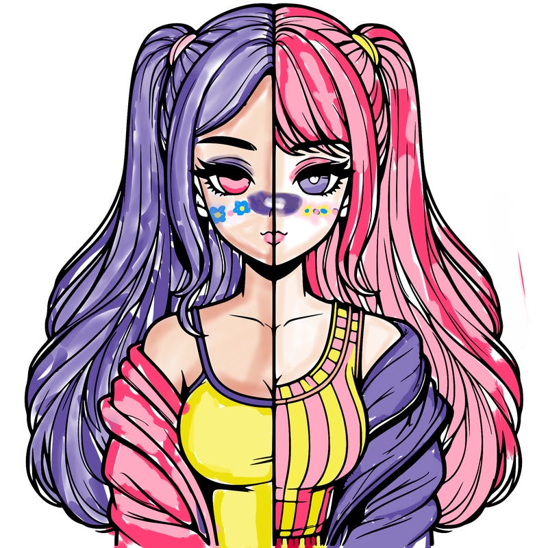 realistic girl split