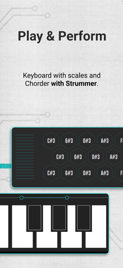 DRC - Polyphonic Synthesizer - DRC Polyphonic Synthesizer keyboard and chorder performance interface