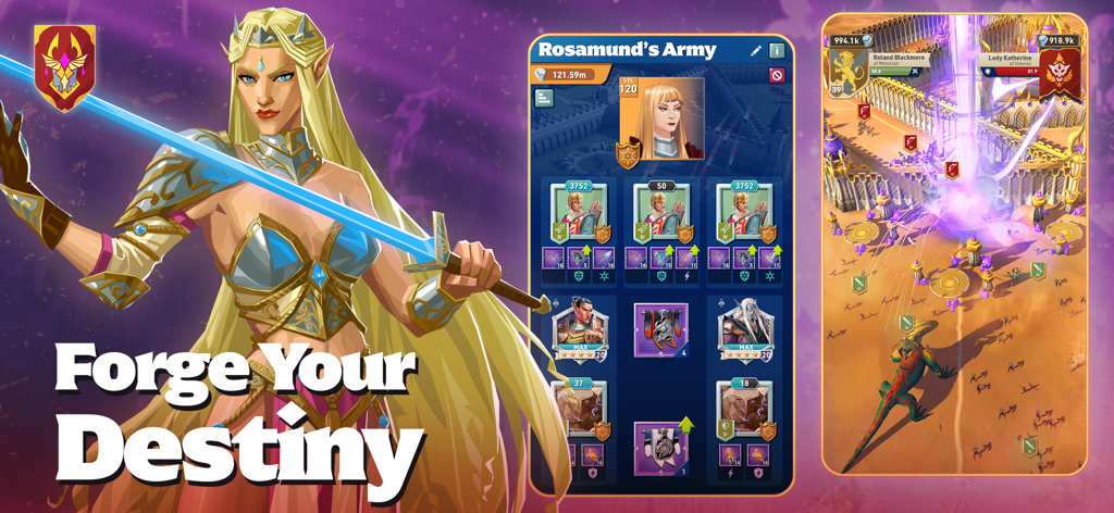 Kingdom Maker - Elf warrior and army management interface from Kingdom Maker strategy game