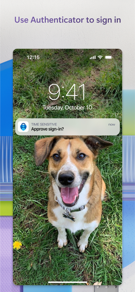 Microsoft Authenticator push notification on an iPhone lock screen asking to approve sign-in