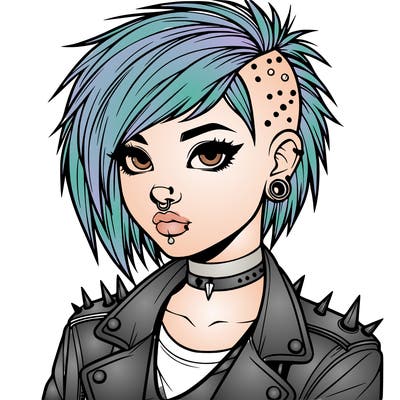 realistic punk girl