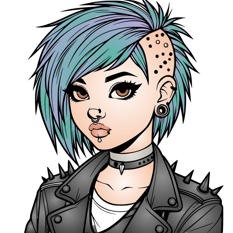 realistic punk girl