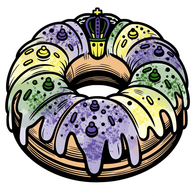 king cake seen from above