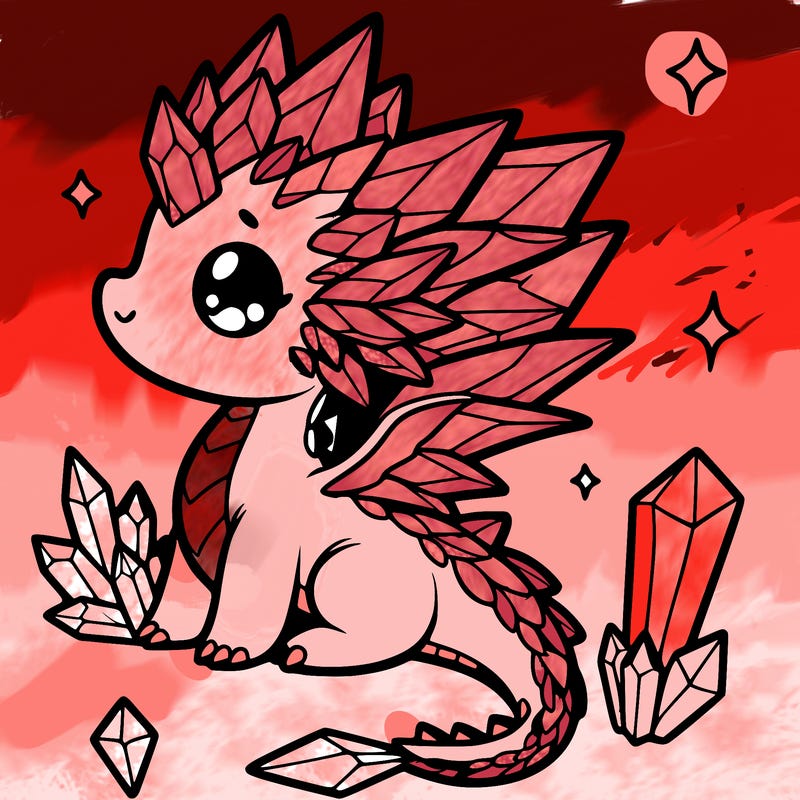 little cute crystal dragon