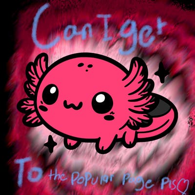 cute easy baby axolotl