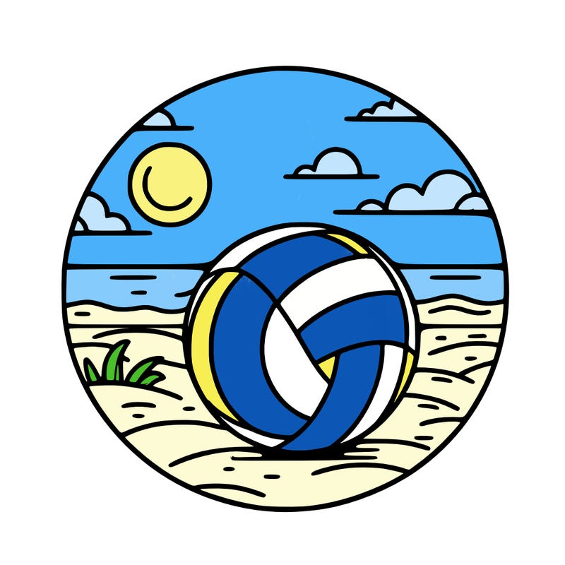 volleyball on a beach