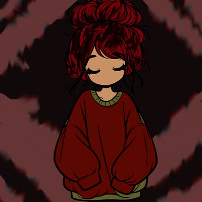 girl with baggy sweatshirt and messy bun