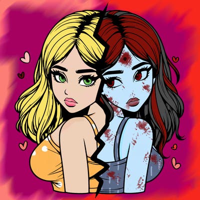 realistic girl split