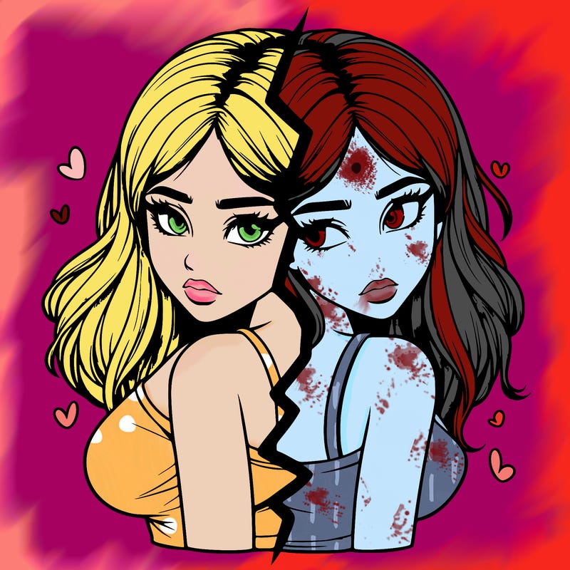 realistic girl split