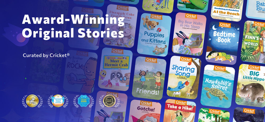A collection of award winning children books curated by Cricket magazine in the Reading Stars app