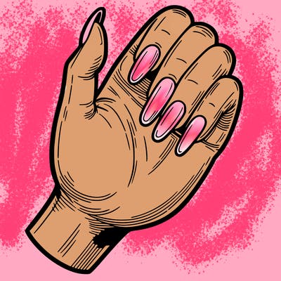 hand with nail