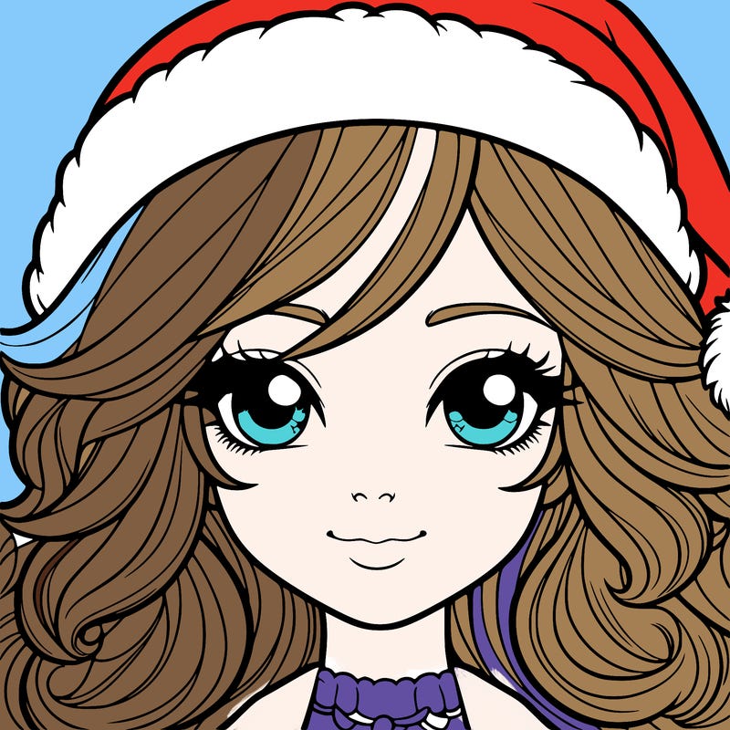 realistic christmas girl