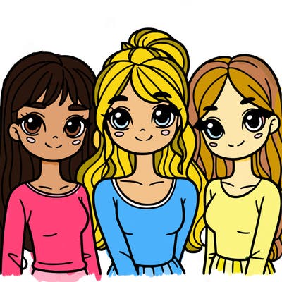three girls