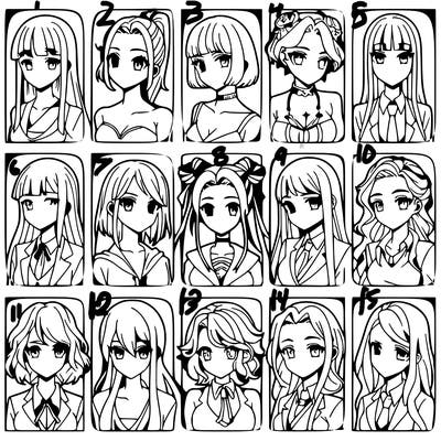 girls that look diffrent anime