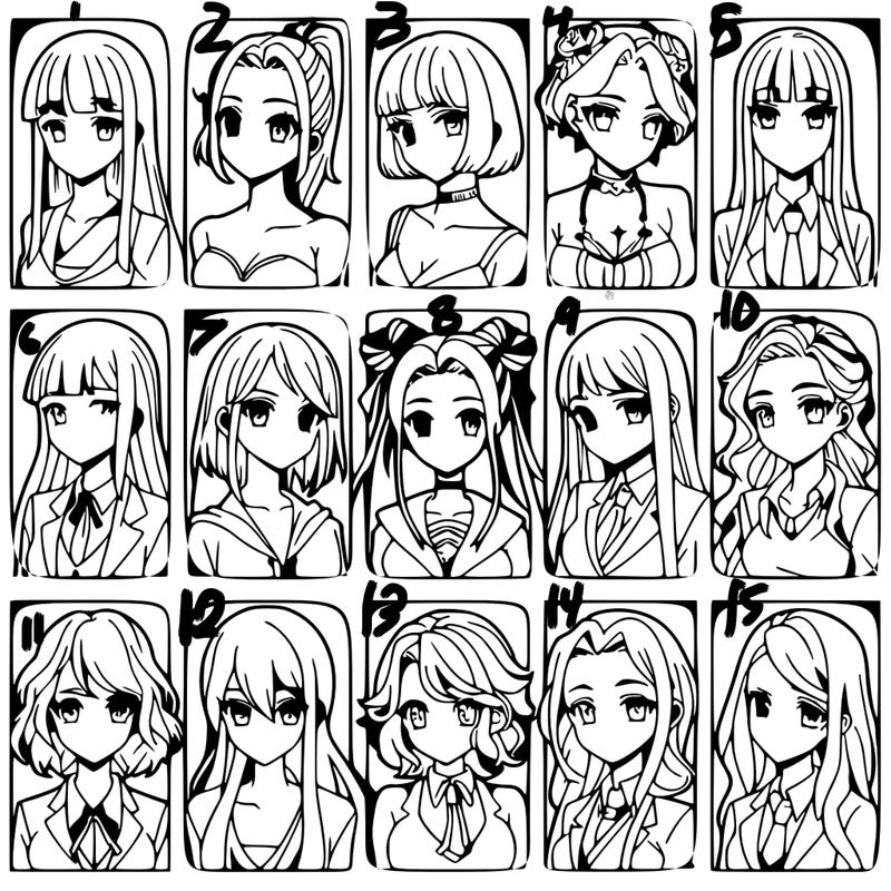 girls that look diffrent anime