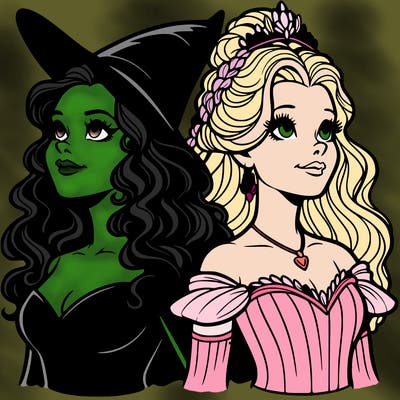 'elphaba and glinda (realistic)