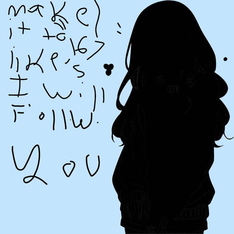 manga teen girl  in a sweater and baggy pants