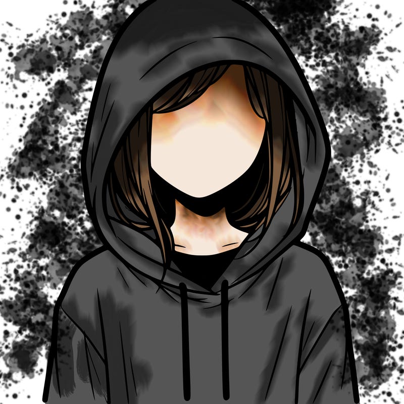 faceless girl in hoodie