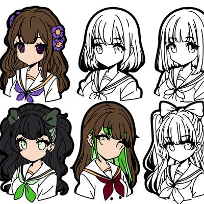 girls that look different anime