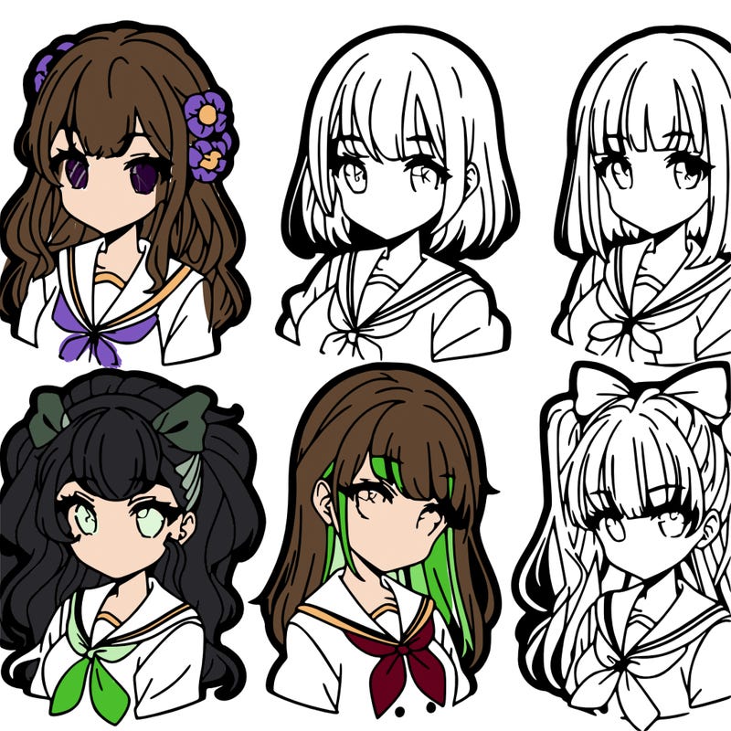 girls that look different anime