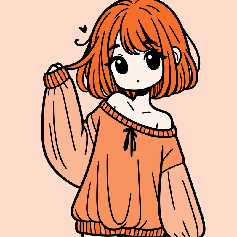 girl in baggy sweater hanging off her shoulder