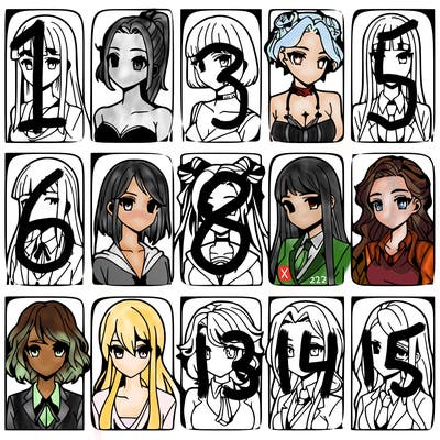 girls that look diffrent anime