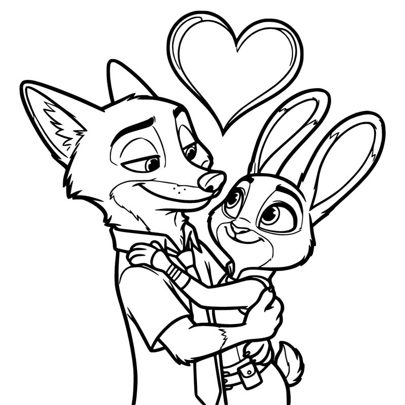 zootopia nick and judy in love