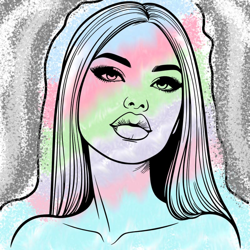 realistic woman with full lips