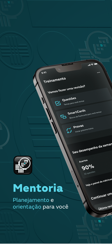 MEDSoft - MEDSoft医療教育アプリのメンターシップ画面。学習計画とトレーニング指標が表示されている