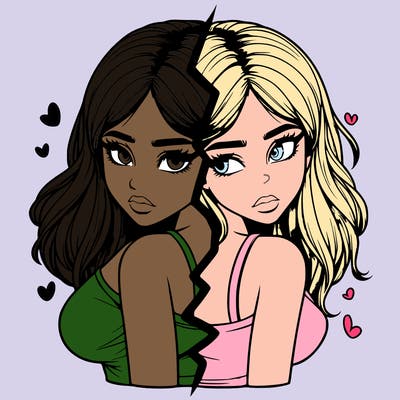 realistic girl split