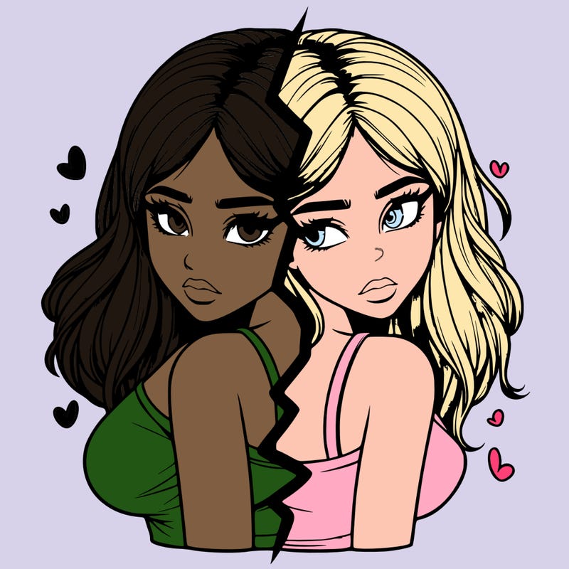 realistic girl split