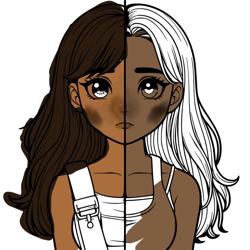 realistic girl split